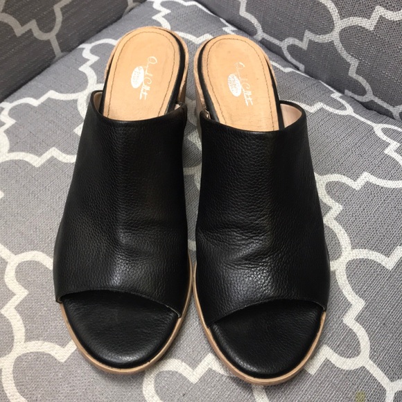 Dr. Scholl's Shoes - Gorgeous, black, slide on sandal with hill. Dr. Scholl's Shoes - Gorgeous, black, slide on sandal with hill.